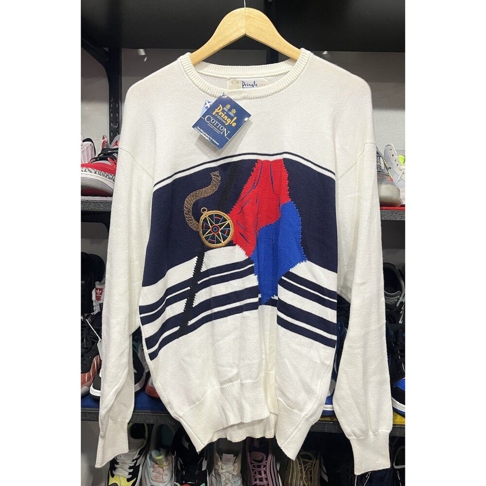 Pringle of Scotland Men's Sweater Vintage 100% Pure Cotton Made In Scotland Sz M